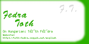 fedra toth business card